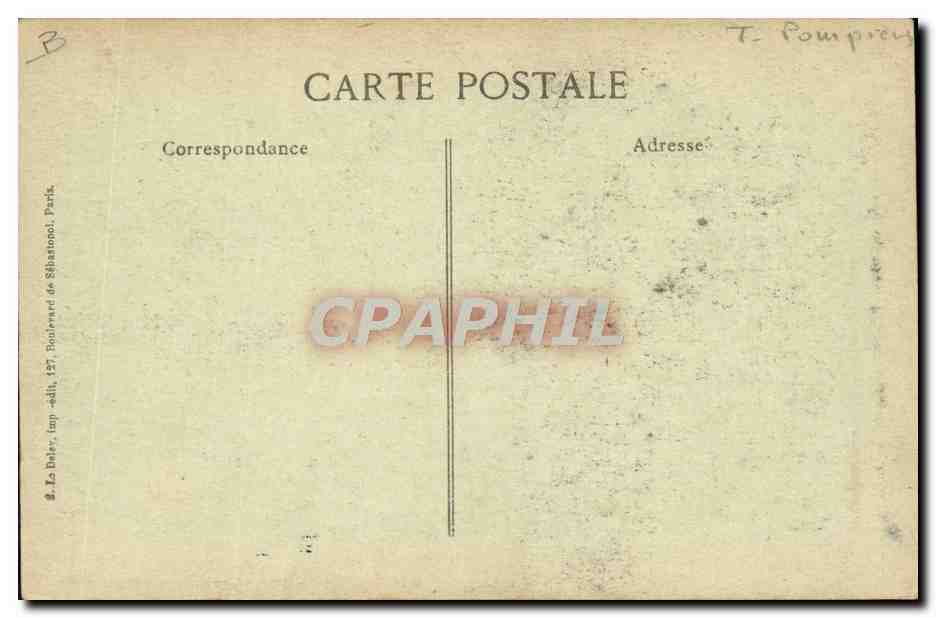 CPA Sapeurs Pompiers Revue du 14 juillet 1917 Place de la Bastille — Back