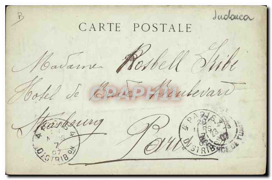 CPA Judaica Juif Tunisie Femme juive  — Rückseite
