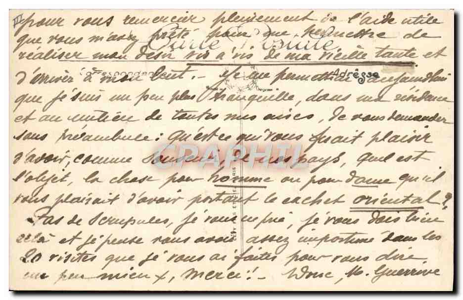 Jüdische Frau in ihrem Inneren — SCÈNES ET TYPES — Nr. 6451 — Verlag: L. Lévy — Rückseite