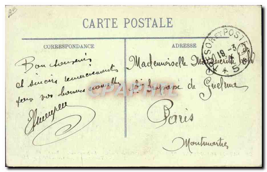 CPA Judaica Le crime de Reims La Synagogue Rue Clovis Juif — Rückseite