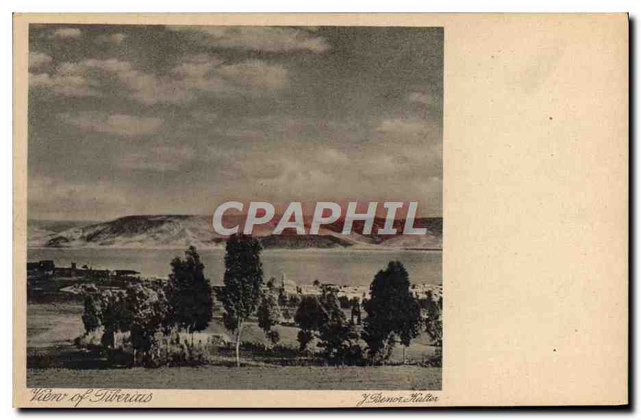 Vue de Tiberias — J. Benor-Halter — Éditeur : « Migdal », Jérusalem, P. O. B. 440