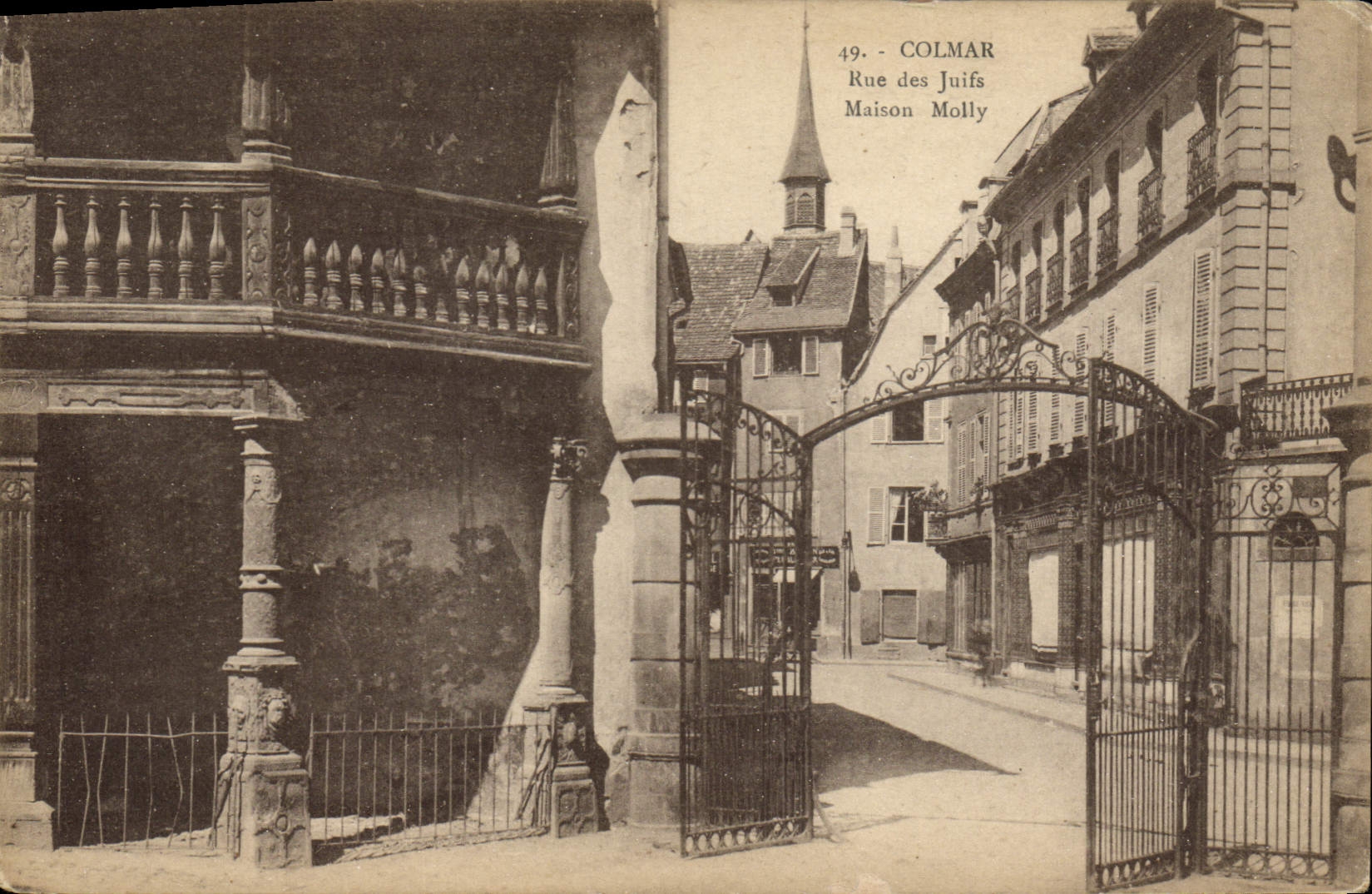 CPA Judaica Colmar Rue des Juifs Maison Molly Juif 