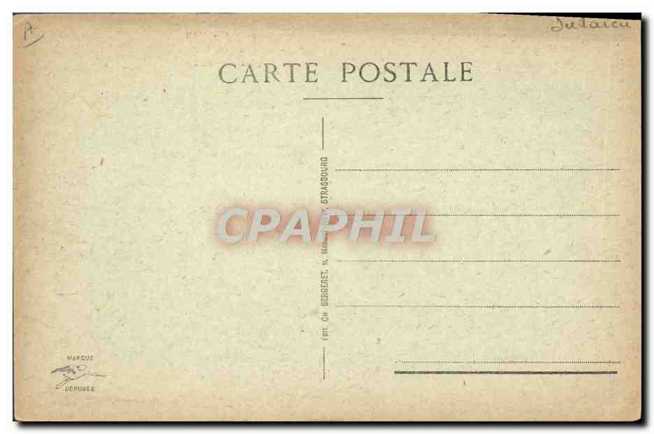 CPA Judaica Colmar Rue des Juifs Maison Molly Juif  — Rückseite