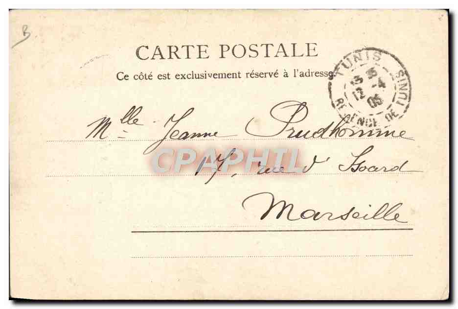 CPA Judaica Fillettes juives Juif Tunisie — Rückseite