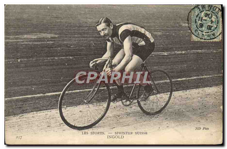CPA Velo Cycle Cyclisme Sprinter suisse Ingold