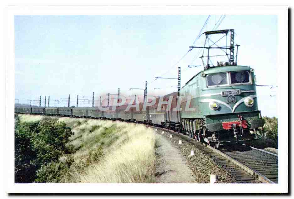 CPM Train 20 remorque par une 2D2 9100 aux environs de Villeneuve St Georges