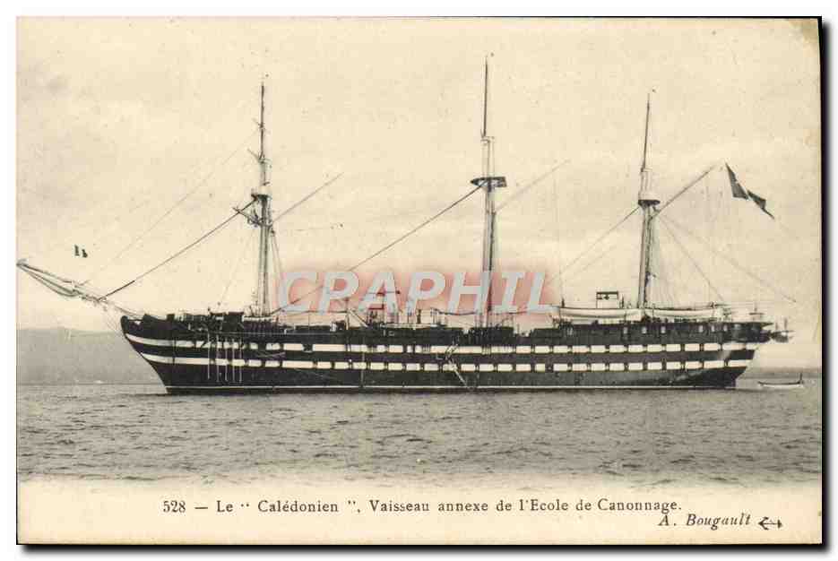 El « Calédonien » — Embarcación Auxiliar de la Escuela de Artillería — A. Bougault n°528