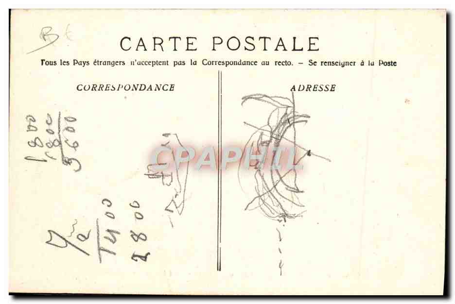 El « Calédonien » — Embarcación Auxiliar de la Escuela de Artillería — A. Bougault n°528 — Reverso