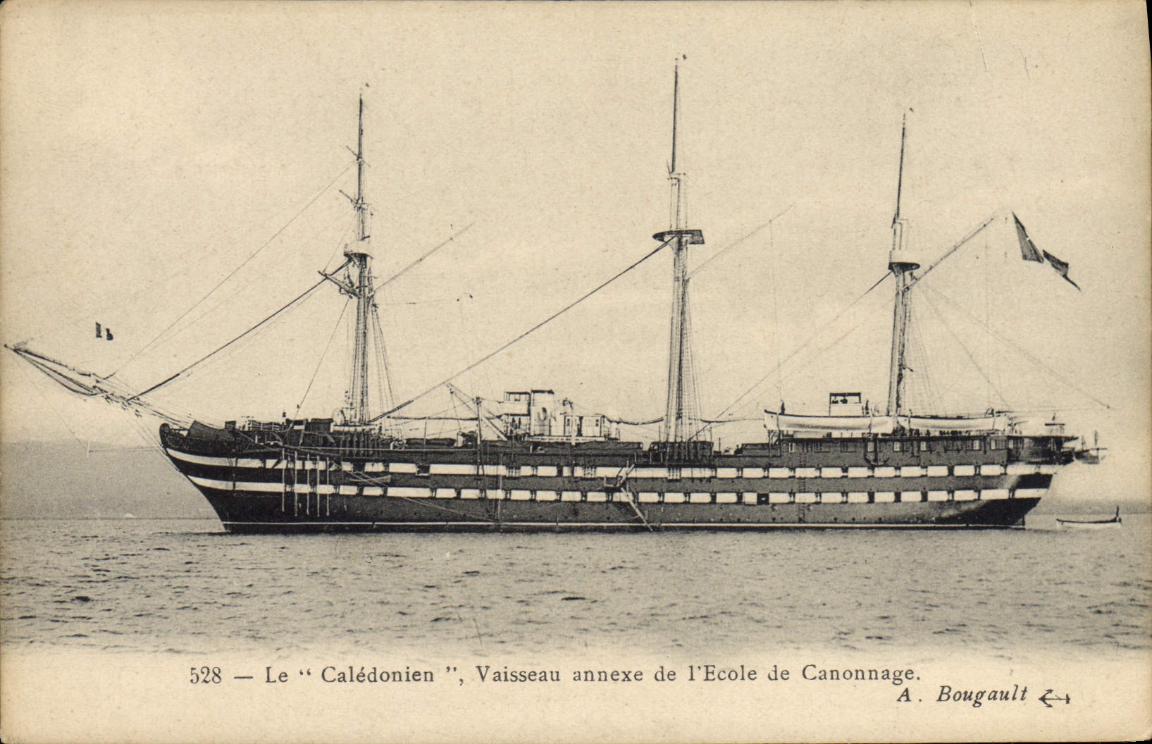 El "Calédonien" — Vaisseau annexe de la Escuela de Artillería — A. Bougault n°528