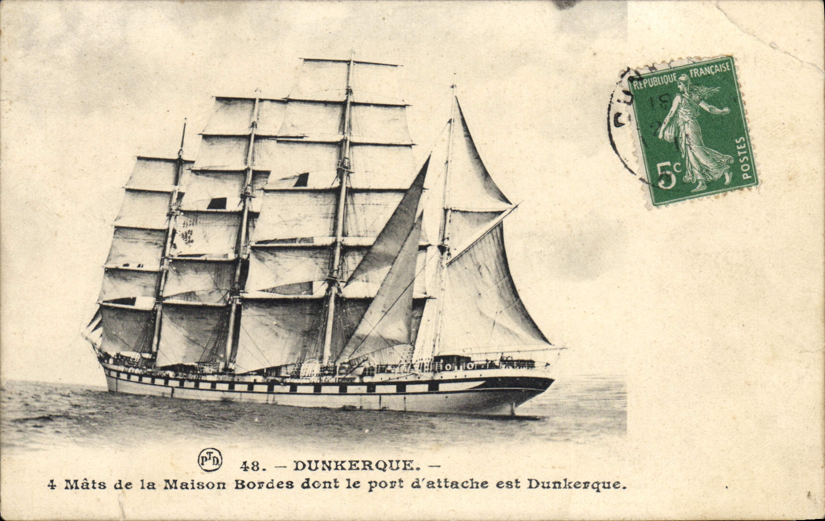 4 Mâts de la Maison Bordès — Dunkerque — PTD 48