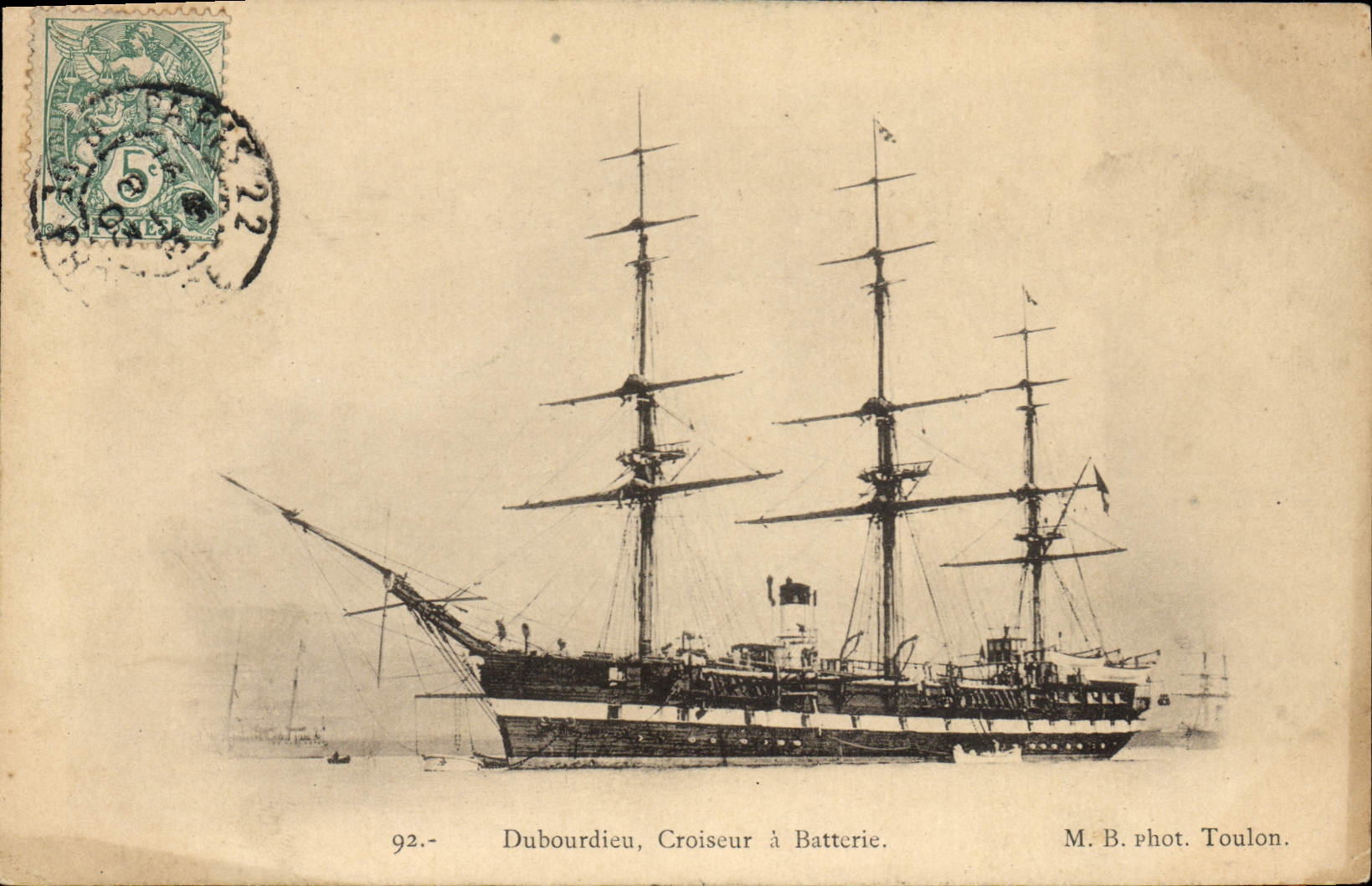 Crucero de Batteria Dubourdieu — M. B. fot. Tolón, n° 92