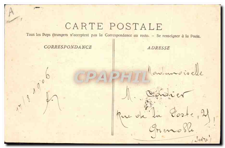 La Couronne — Vaisseau-Ecole des Canonnières — A. Bougault n°581 — Verso