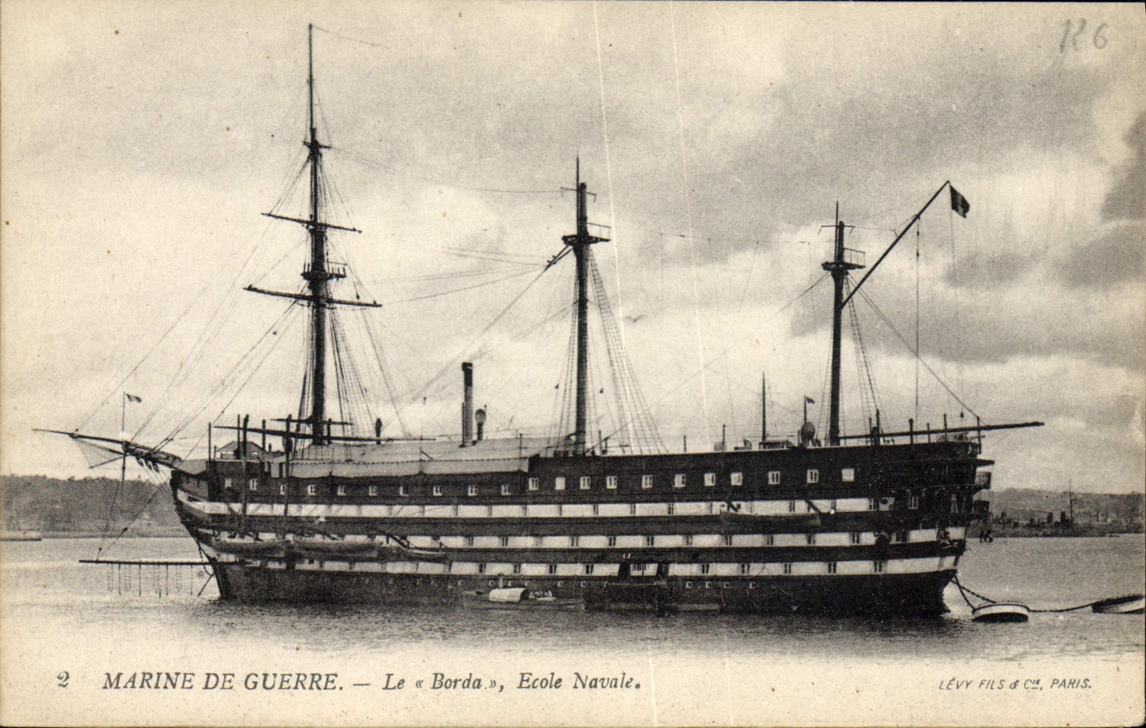 De « Borda », Zeemilitaire School — Marine Militaire — Lévy Fils & Cie, Parijs, n°2