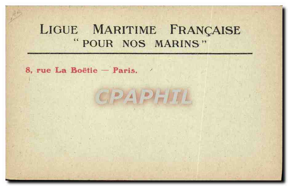 De « Borda », Zeemilitaire School — Marine Militaire — Lévy Fils & Cie, Parijs, n°2 — Achterkant