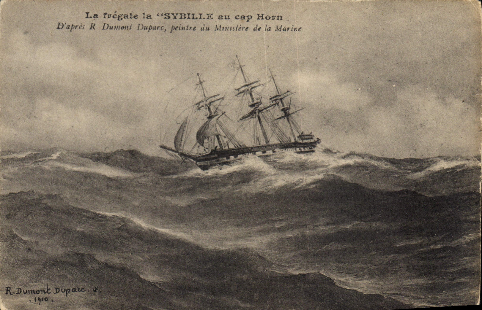 CPA Bateau la fregate La Sybille au Cap Horn 