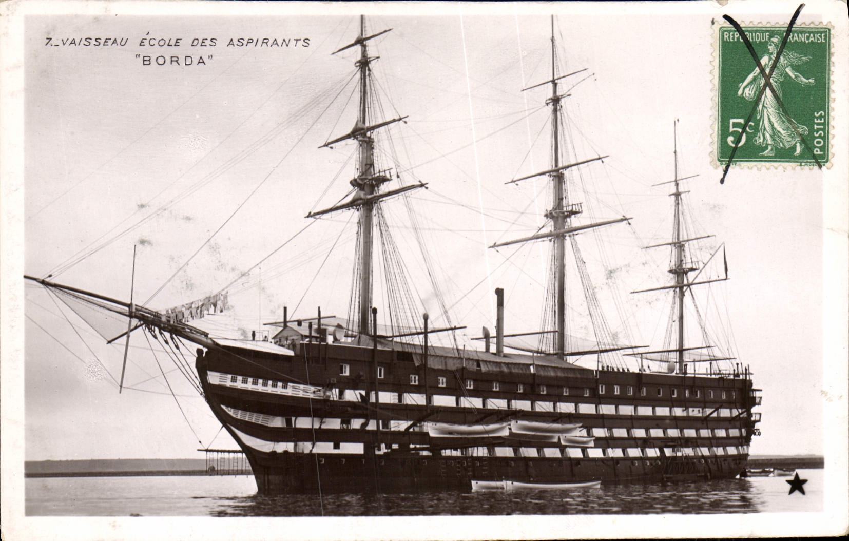 Vaisseau école des aspirants "Borda" — Marine française — éditeur non visible
