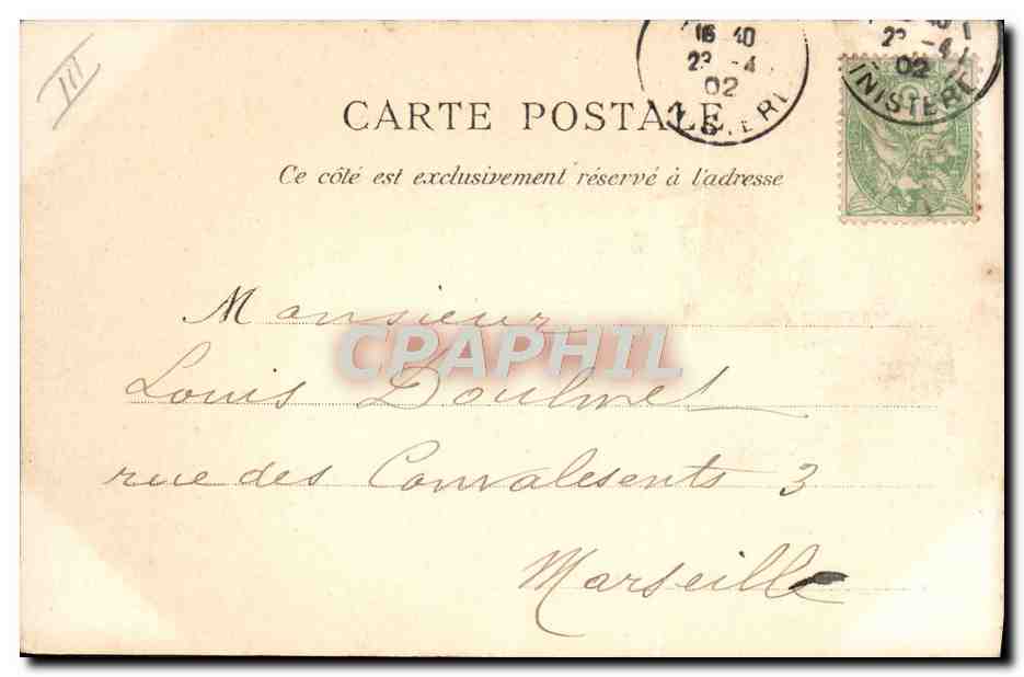 La Melpomène, Frégate École de matelotage — A. Bapetall, Photographe, Tremblay-sur-Mer, n° 610 — Verso