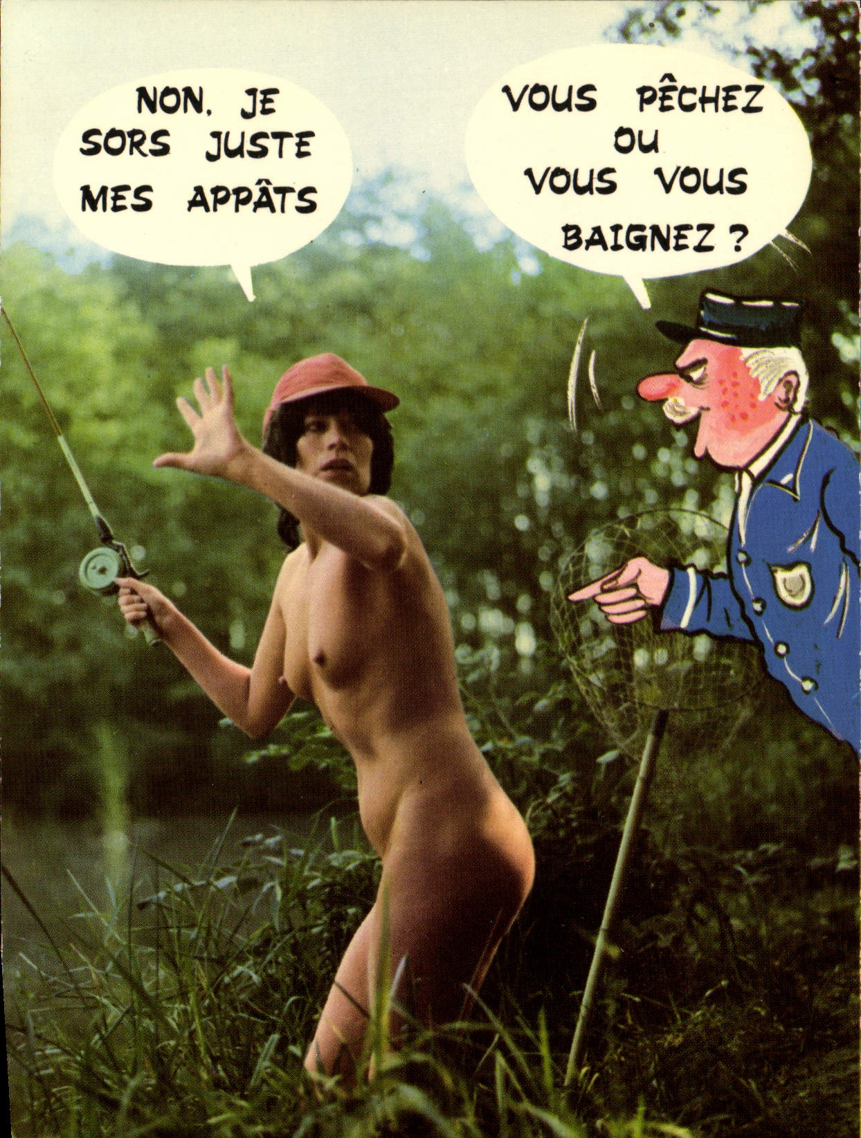 CPM Nu erotique Femme Peche 