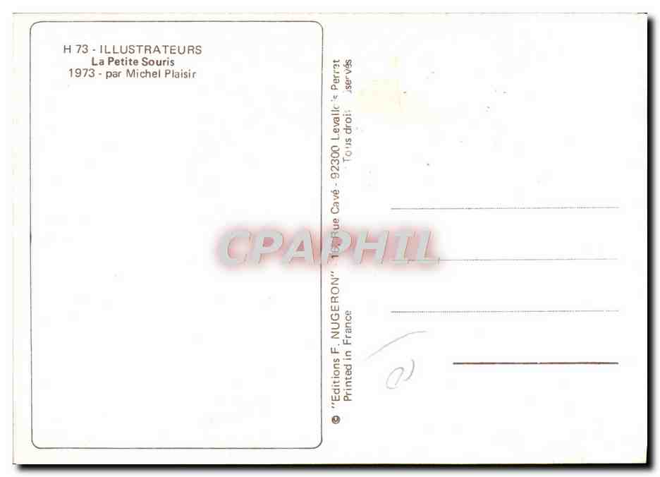 CPM Nu erotique Homme Le petite souris Michel Plaisir — Back