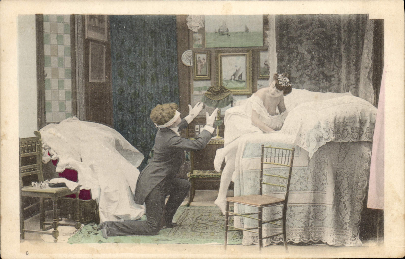 Jeux de société — scène de jeu — éditeur non identifié, n° de série 6
