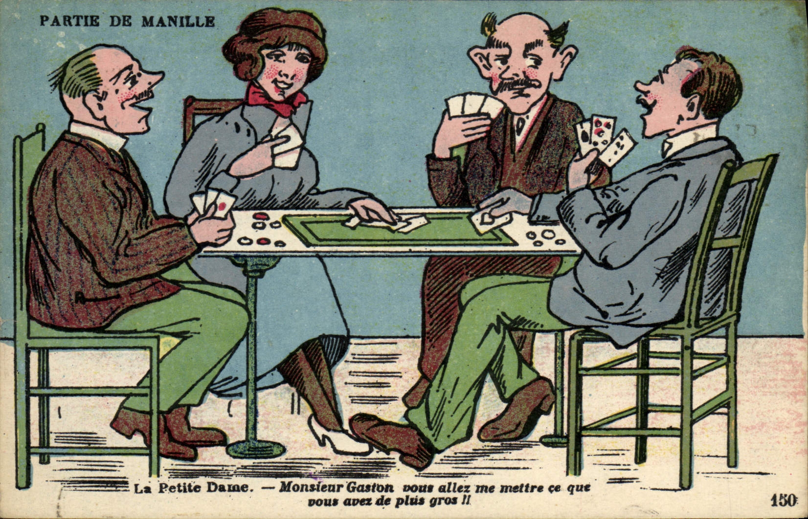 Partie de Manille — scène de jeu — J. Nizzani, n°150