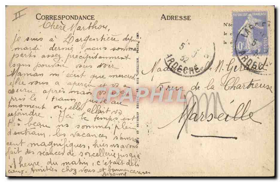 Largenière — Panorama sur la Gendarmerie — LL — Verso