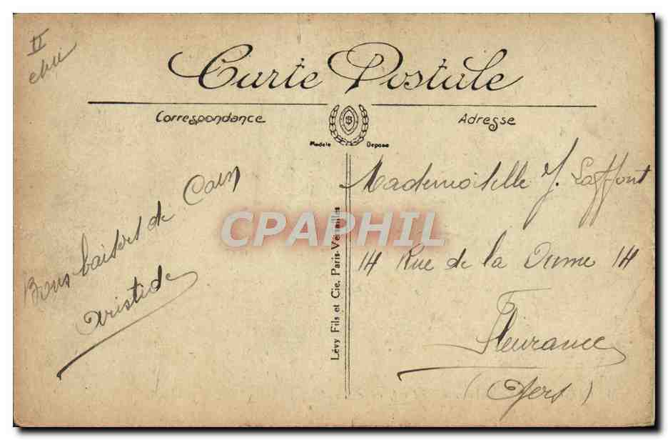 CPA Caen La Gendarmerie la facade — Verso