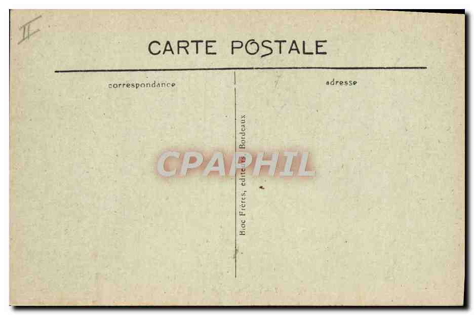 Tarbes — La Gendarmerie Nationale — éditeur B. Friers, Bordeaux — Verso