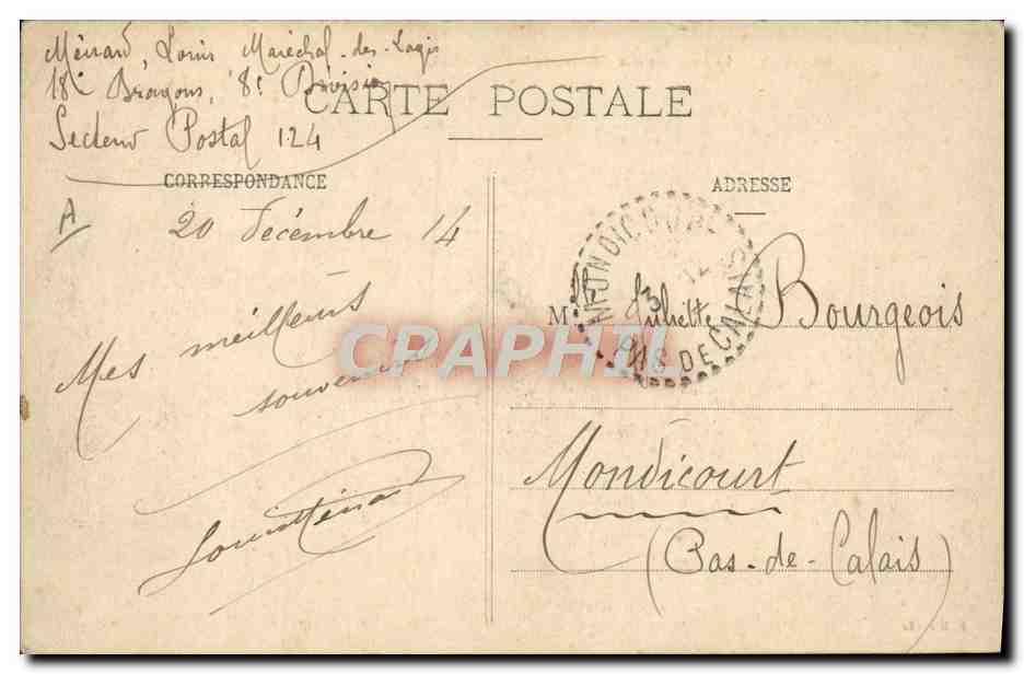 Revigny - La Gendarmerie - Route de Ste-Menehould — R. Mirayulle — Verso