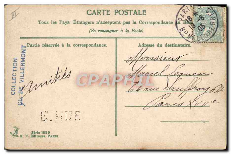CPA Bateau Suffren Cuirasse d'escadre — Verso