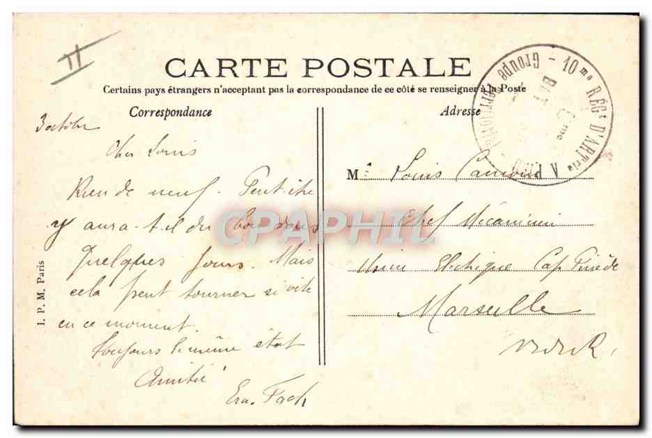 CPA Bateau Catastrophe du Iena  — Verso