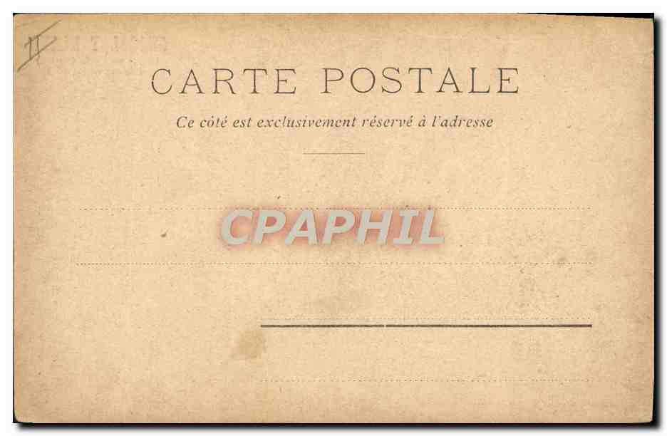 CPA Bateau Chocolat Klaus Usines du Locle Le coup de canon — Verso