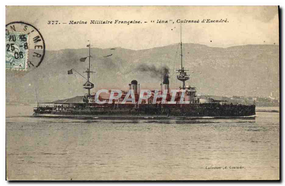 Bateau de guerre français — 'Iéna', cuirassé d'escadre — Collection A. Coumier