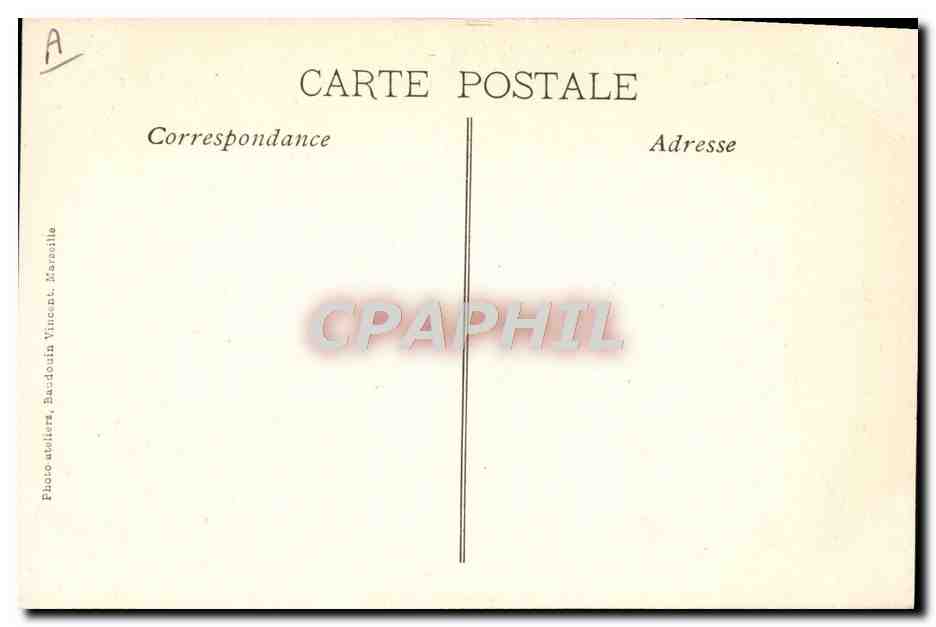 La Catastrophe du Iéna — Vue d'Ensemble du Iéna pendant l'Enlèvement des Cadavres — Photo Baudouin, Vincent, Marseille — Verso