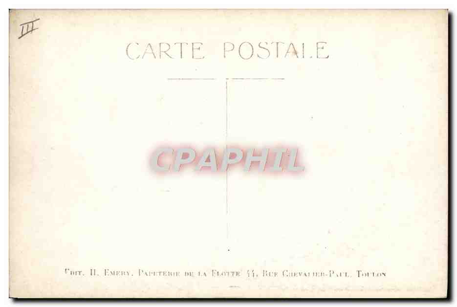 CPM Bateaux Toulon  — Verso