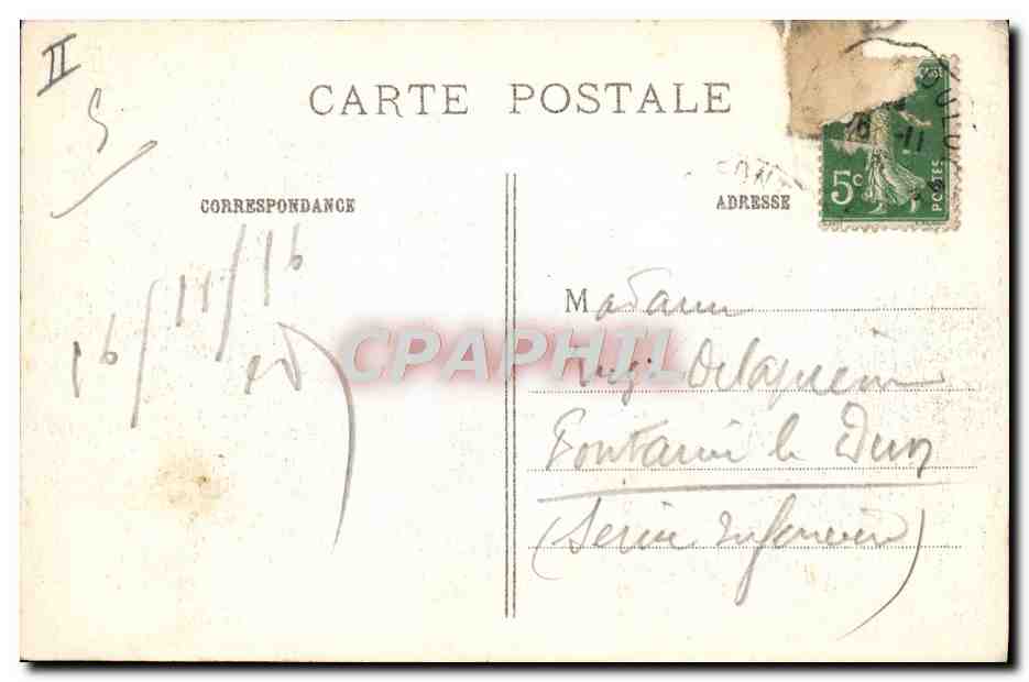Boulogne-sur-Mer — Das Theater — E. Dejonghe, Verlag, Boulogne-sur-Mer — Rückseite