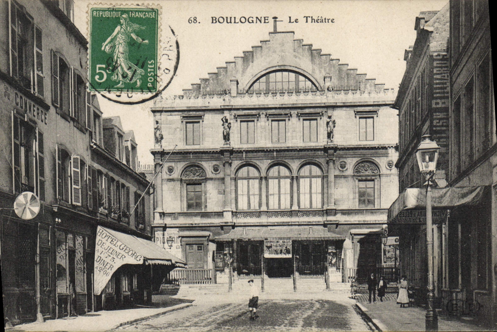 CPA Le Theatre Boulogne Hotel Georg