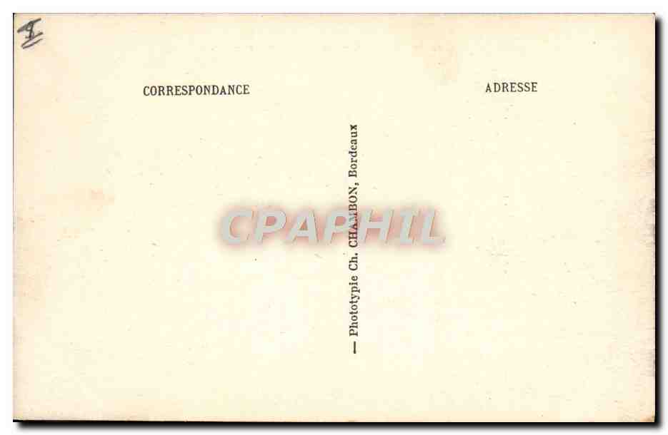 CPA Bordeaux Le grand Theatre Tramway — Verso