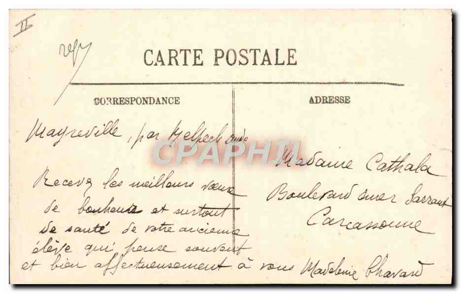 Bourges — Le Théâtre et le Palais Jacques Cœur — LL, n°100 — Verso