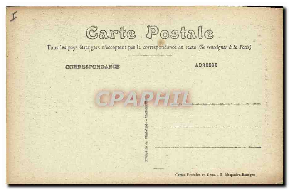 CPA Bourges Le Theatre  — Verso
