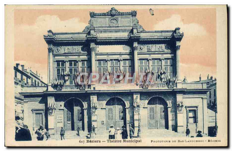 CPA Beziers Le Theatre municipal