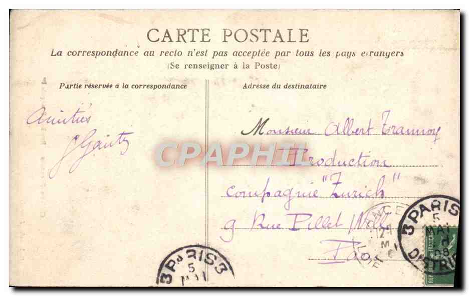 CPA Chateau D'Ancennis Pavillon Francois 1er — Rückseite