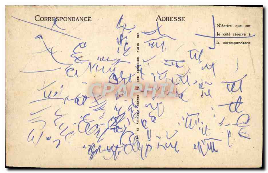 CPA Vichy Etablissment Thermal — Rückseite