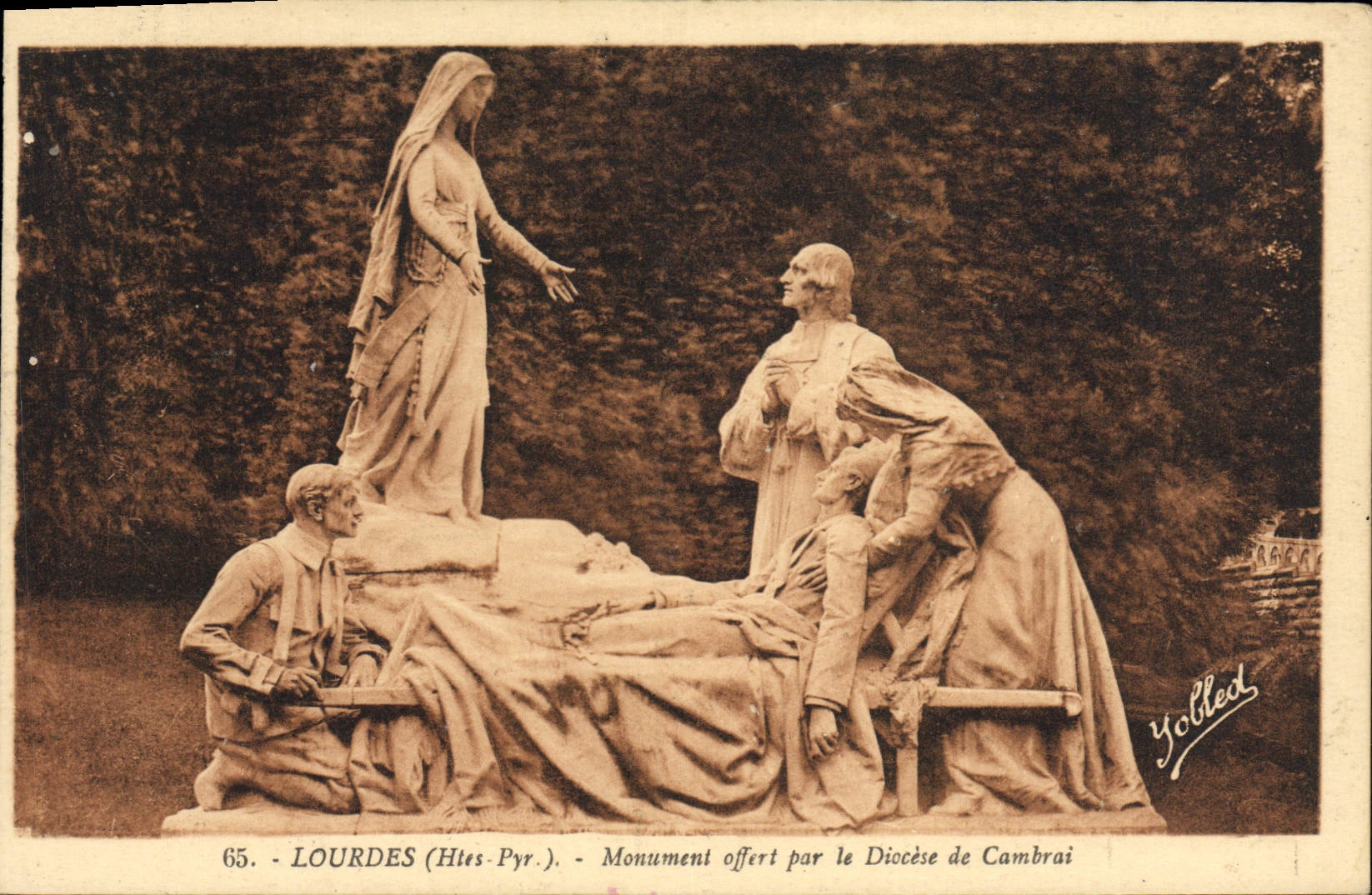 CPA Lourdes Monument Offert Part Le Diocese De Cambrai