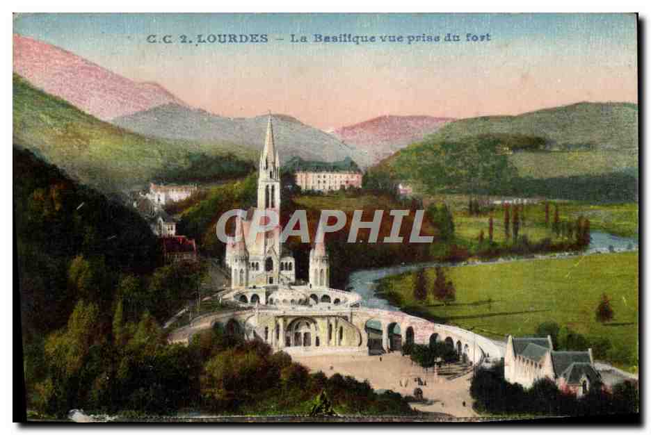 CPA Lourdes La Basilique Vue Prise Du Fort