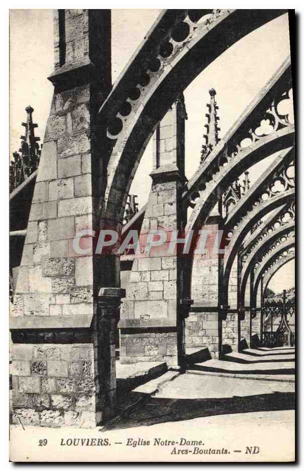 CPA Louviers Eglise Notre Dame Arcs Boutants