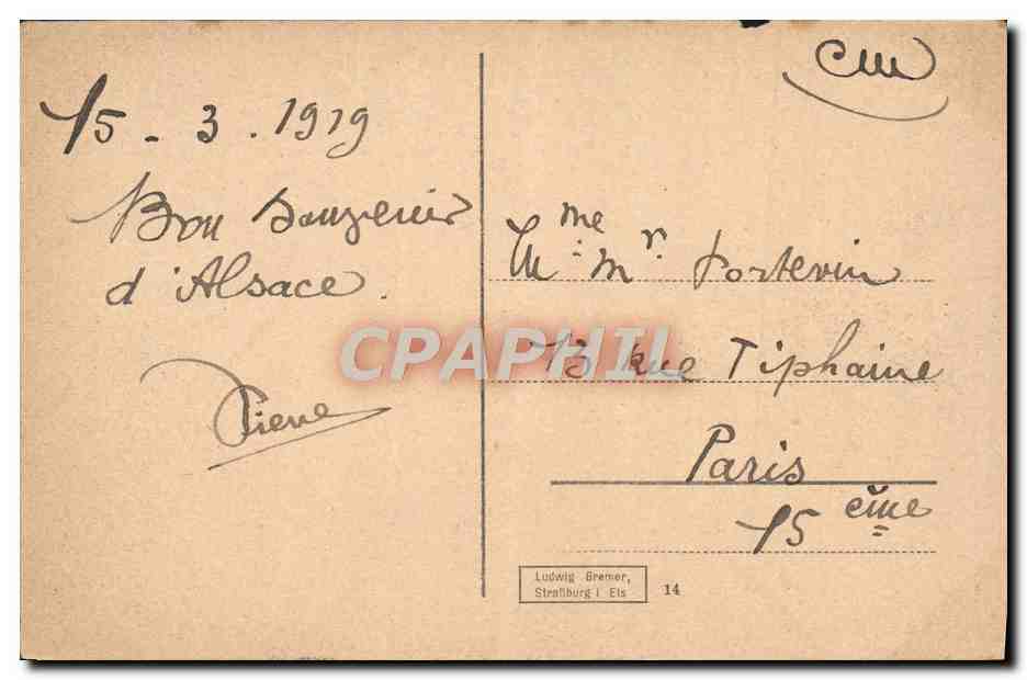 CPA Strabburg Land Und Amisgericht — Verso