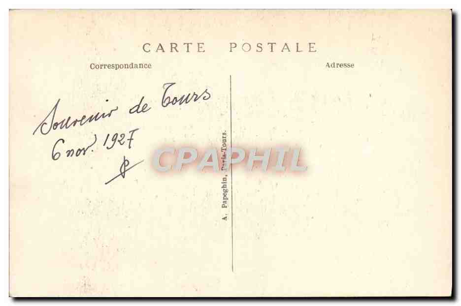 CPA Tours Le Pont De Pierre Et la Loire La Tranchee — Rückseite