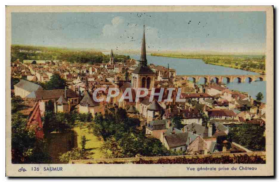 CPA Saumur Vue Generale Prise Du Chateau
