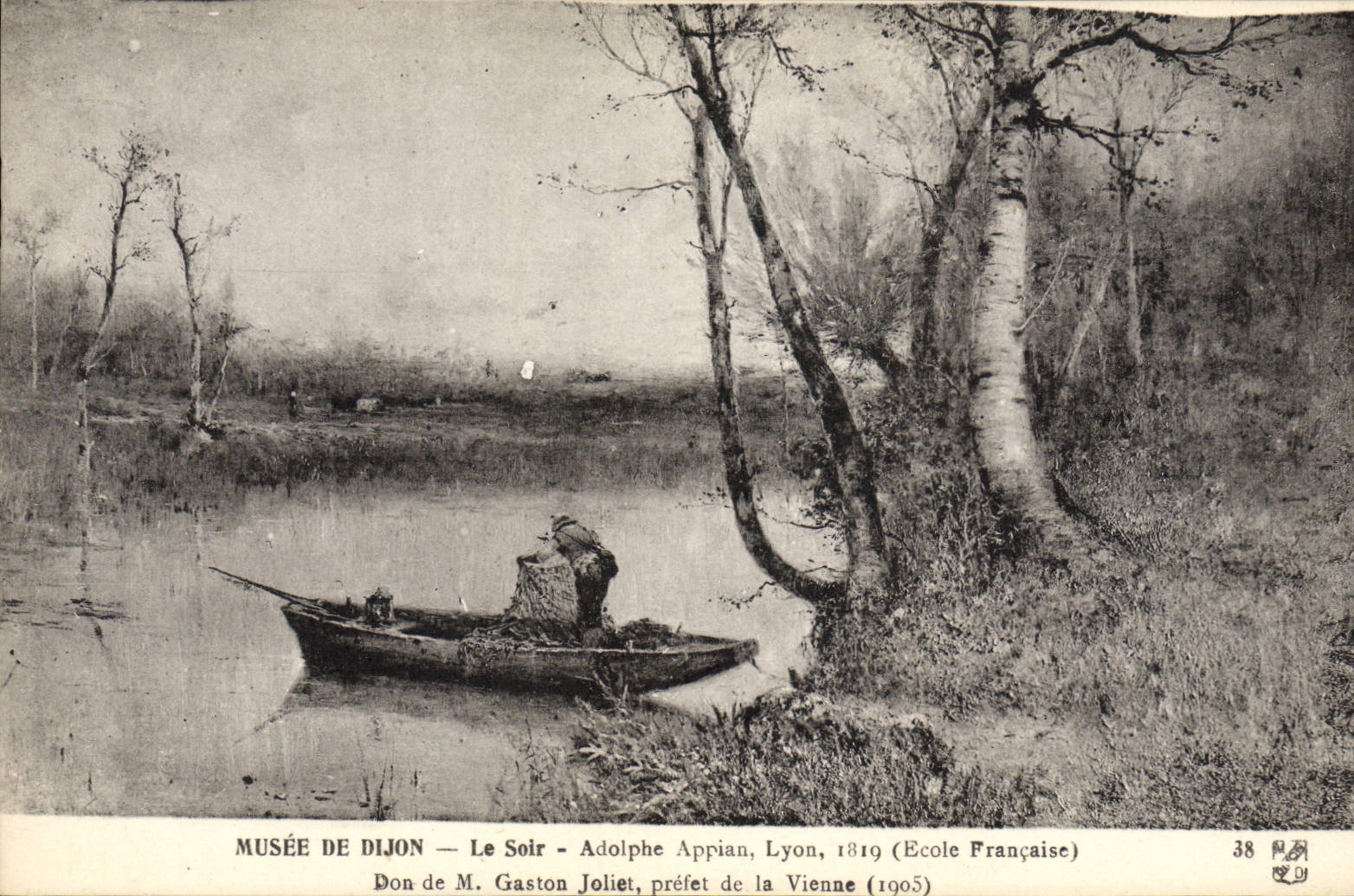 CPA Musee De Dijon Le Soir Adolphe Appian Lyon Don de M Gaston Joliet prefet de la Vienne 
